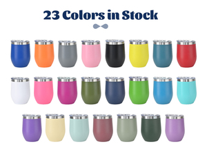 Vaso de Vino Aislado al Vacío de Doble Pared de 12oz con Logotipo Personalizado al por Mayor, Recubrimiento en Polvo, Forma de Huevo, para Fiestas, Viajes y Regalos - Product Image 4