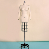 Maniquí de Fibra de Vidrio, Torso Femenino Ajustable, Medio Cuerpo, para Confección de Alta Gama, Maniquí de Dama