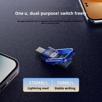 VIEFONG VU01 64GB USB Flash Drive Enkripsi Asli Baru Tipe-C Antarmuka Ganda Kapasitas Tinggi Privasi Data