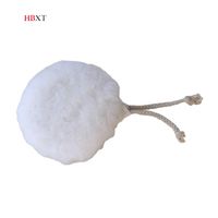 Housse de polissage pour voiture en véritable peau de mouton, pour polisseuse de voiture de 4'' à 10'', blanche