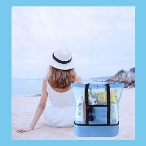 Picnic Beach <b>Bag</b> Women Mesh Transparent Double-layer Swim Storage High Capacity Shopping Waterproof <b>Bags</b> Tote - Product Image 2