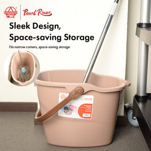 Pearl River Plastic Bucket With <b>Handles</b> Pink Rectangular For Water Carrying And <b>Mopping</b> - Product Image 6