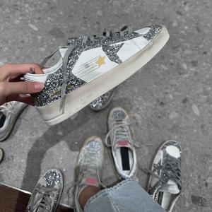 Chaussures décontractées pour hommes, style italien, en cuir de vachette, avec sequins étoiles, effet vieilli, rehaussantes, BBGG, chaussures de luxe pour hommes - Product Image 4