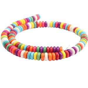Perles en céramique colorées 3x8mm, perles rondes en vrac pour la fabrication de bijoux, fournitures artisanales de style bohème, environ 100 pièces - Product Image 5
