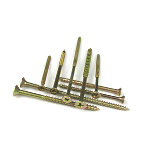 Tornillo de madera autorroscante de cabeza plana chapada en zinc de acero inoxidable de 9x3 pulgadas ANSI para sistema de medición métrico de bisagra clase 10,9 12,9 - Product Image 1