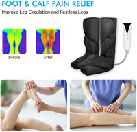 Nouveau masseur de jambes à compression d'air avec pieds télécommandés série Heat et genou électrique