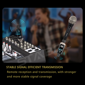 S-200 chuyên nghiệp không dây UHF Microphone hệ thống không dây Plug-on XLR <span class=keywords><strong>Transmitter</strong></span> năng động Microphone không dây thu âm thanh - Product Image 4