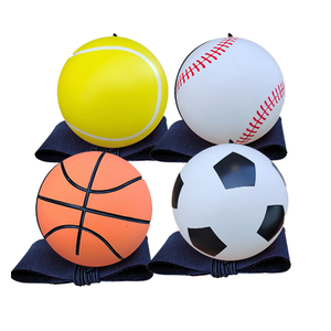 Rubberen Sportbal Met Pols Return Rebound Met Promotioneel Speelgoed Voor Oefenspel, Uitgerust Met Polsbandje - Product Image 1