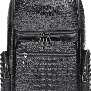 Boshiho Men's Real <b>Leather</b> <b>Laptop</b> <b>Backpack</b> Fashion Travel Daypack with Waterproof Cowhide <b>Leather</b> <b>Backpack</b> - Product Image 2
