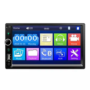 touch screen 1024X600 2 double din 7 inch car radio mp5 player with BT FM SD USB AUX mirror link video stereo remote control