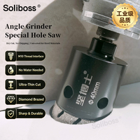 Foret diamanté Soliboss M10 M14 pour meuleuse d'angle – Spécialisé dans le perçage à sec des métaux et des dalles de roche, longueurs 40mm et 50mm