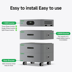 Hot Selling EU 30kwh 51.2v 600ah Stackable Lifepo4 <b>Battery</b> <b>Pack</b> for Home Storage Energy Integrated with 10kW Inverter - Product Image 6