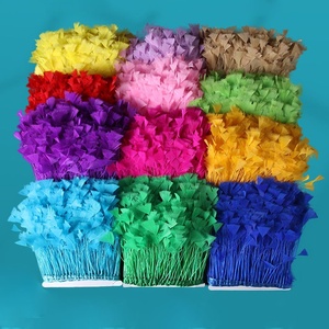 Tela de encaje blanca barata en oferta, ribete plano turco con flecos triangulares para disfraces de carnaval. - Product Image 1