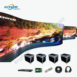 P3.91 Indoor Led Display Screen Curved Customized 3d custom segment led display 500X500 Led Curved die cast aluminum Display