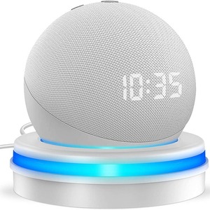 Soporte de Escritorio para <span class=keywords><strong>Amazon</strong></span> <span class=keywords><strong>Echo</strong></span> Dot <span class=keywords><strong>4</strong></span>ª/5ª <span class=keywords><strong>Generación</strong></span>, Luz LED RGB, Accesorios para Altavoces Inteligentes para el Hogar, Soporte para Altavoz con Almacenamiento de Cables - Product Image 2
