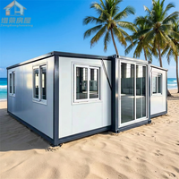 Maison mobile modulaire extensible de 20 pieds, villa préfabriquée, 2 à 5 chambres, utilisation hôtelière, maison duplex, assemblage rapide