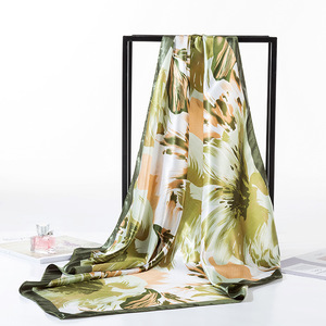 Của Phụ Nữ Lớn Vuông 90Cm Satin Lụa Giống Như Khăn Mùa Xuân Và Mùa Thu Mới Lớn Khăn Choàng Dài Chiều Dài Món Quà Kết Thúc Tốt Đẹp Bán Buôn - Product Image 5