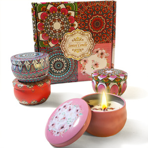 Posision เทียนหอมระเหยชนิดดีบุก4.4ออนซ์เทียนไขถั่วเหลืองดอกไม้แห้งเทียนวันเกิดคริสต์มาสไร้ควันกลิ่นหอมธรรมชาติหรูหราของขวัญ - Product Image 3