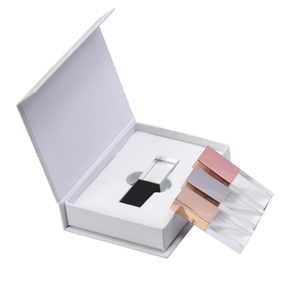 Disco de memoria USB de cristal con LOGOTIPO LED personalizado Llavero Unidad flash Memoria USB - Product Image 4