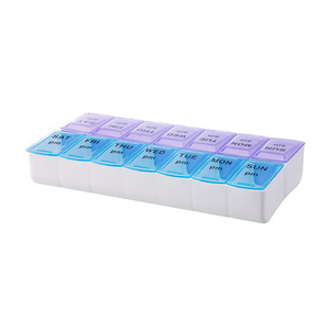 Pillbox 7 Day Morning And Evening Dividers Large Capacity Portable Medicine Storage Case With Partitions For Weekly Use - Product Image 5