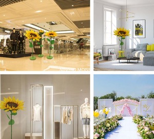 Decoración para Bodas al Aire Libre, Girasoles Artificiales Grandes, Flores Realistas para Navidad, Pascua, Graduación, Ecológicas - Product Image 3