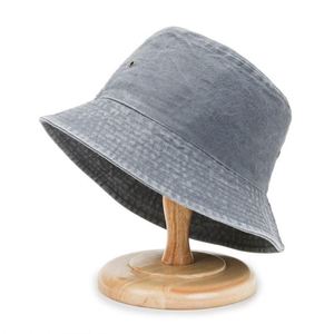 Chapeau de pêcheur en denim délavé à la couleur au design personnalisé élégant à la mode en gros - Product Image 6