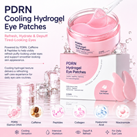 Masques rafraîchissants pour les yeux à la caféine, aux peptides, au collagène et à l'ADN de saumon, patchs hydrogel PDRN pour les yeux gonflés et les cernes