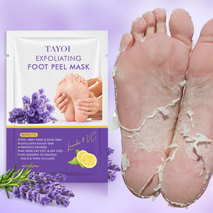 Masque pour les pieds et les mains en vente chaude, vitamine C, glycérine, acide hyaluronique, hydratant, blanchissant, masque exfoliant pour les pieds à la lavande - Product Image 1