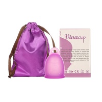 Copa Menstrual Reutilizable de Material de Silicona de Grado Alimenticio para Embalaje Personalizado para Dama