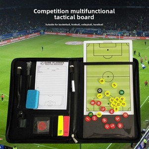 Sac <span class=keywords><strong>de</strong></span> tableau tactique <span class=keywords><strong>de</strong></span> football magnétique multifonctionnel, porte-documents tactique <span class=keywords><strong>de</strong></span> football à fermeture éclair et <span class=keywords><strong>accessoires</strong></span> d'entraînement pour arbitres - Product Image 1