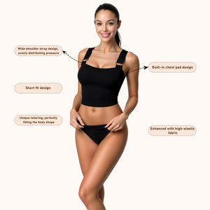 Bralette en soie glacée sans couture pour femmes sans fil soutien-gorge haut court No Show motif solide plaine Camiseta Sin Mangas soutien-gorge Shapewear Lingerie - Product Image 3