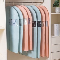 Housses de vêtements suspendues en tissu non tissé, imperméables, anti-poussière, avec fenêtre transparente, plusieurs tailles, réutilisables, pour rangement de garde-robe
