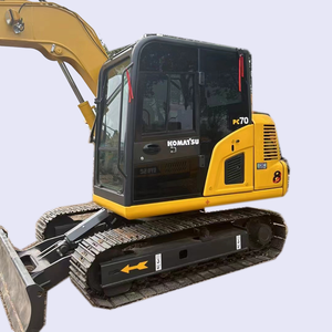 Mini-excavatrice sur chenilles PC70 certifiée CE, 95 % neuve, d'origine, certifiée CE, d'occasion, 7 tonnes, moteur/hydraulique/pompe/PLC entièrement hydrauliques - Product Image 1