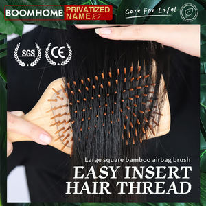 แปรงหวีผมไม้ไผ่ออกแบบโลโก้ได้ตามต้องการแปรงหวีผมไม้พายนวดแปรงหวีผมไม้ไผ่หวีผมไม่พันกัน - Product Image 4