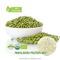Poudre d'isolat de protéines de haricot mungo de qualité alimentaire OEM UE/USDA, extrait de haricot mungo en poudre, poudre de protéines de haricot mungo