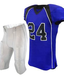 Unisex Poliéster Personalizado Sublimación Impreso Número Patrón Fútbol Americano Jersey Conjuntos Transpirable Top Ropa Deportiva Adultos Corto - Product Image 2