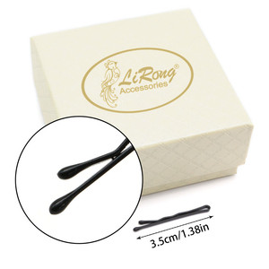 Liron 100 Uds horquillas Horquillas para el cabello pinzas para el cabello de acero 3,5 Cm/1,38 "accesorios para el cabello con caja de regalo para niñas (negro) - Product Image 3