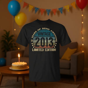T-shirt vintage per il 12° compleanno in edizione limitata del 2013 - Product Image 3