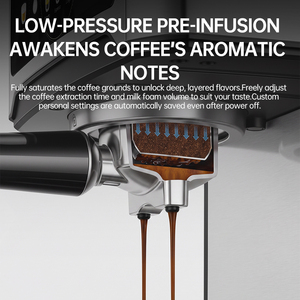 Machine à café expresso 20 bars avec écran tactile, mousseur à lait semi-automatique, pour la maison et l'hôtel - Product Image 3