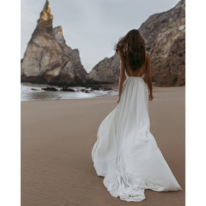 Abito senza schienale a canotta bianco, gonna lunga fino al pavimento per fotografia di viaggio, gonna da <span class=keywords><strong>spiaggia</strong></span> Super fata bohémien vacanza al mare - Product Image 1