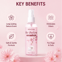 Déodorant pour chien et chat personnalisé ODM, ingrédients végétaux naturels, sans alcool ni parfum, spray rafraîchissant pour le toilettage quotidien des animaux