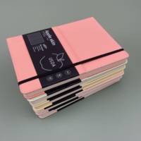 Avec ruban de poche Bellyb148x210mm Case binding Fruit PU Cover round corner customized school leather notebook journal