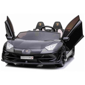 2 posti 24V auto Ride-on a batteria con telecomando 2.4G di colore nero per bambini 2-4 <span class=keywords><strong>anni</strong></span> per bambini 5-7 <span class=keywords><strong>anni</strong></span> - Product Image 1