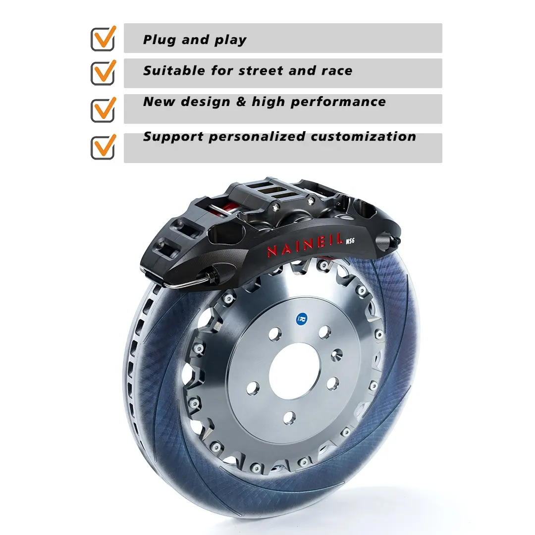 Yüksek performans 6 piston naineil fren yeni ns6 yarış fren kaliper 6 pot büyük fren kiti bmw e60 f10 m5 e70 f15 x5