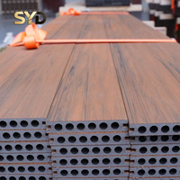 Plancher en composite WPC co-extrudé, imperméable, antidérapant, à grain de bois 3D, pour jardin, patio, terrasse, sol extérieur