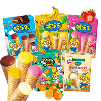 Aperitivos exóticos al por mayor 53,4G Bobole coreano en forma de helado Chocolate Sandwich Galleta Sticks