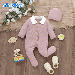 Mimixiong Vendita Top Tutine Autunno Inverno per Neonati Maschi e Femmine con Cappelli Set di Abbigliamento per Bambini - Product Image 3