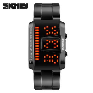 Cool Vorm Groothandel Skmei 1179 Promotionele Horloge 5 Atm Waterbestendig Horloge Japan Beweging Led Light Up Horloges