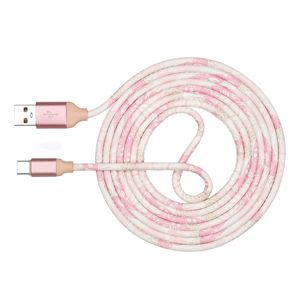 Biểu Tượng Tùy Chỉnh Quà Tặng Kinh Doanh Mềm PU Da 1M/2M Loại C Nhanh USB Dữ Liệu Sạc Cáp Với Hoa Thiết Kế - Product Image 4