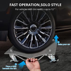 Plataforma Rodante para Autos de 6000 Libras con Frenos, Juego de 4 Plataformas Rodantes para Vehículos de Uso Pesado, para Mover Autos, Camiones, Remolques, Motocicletas - Product Image 4